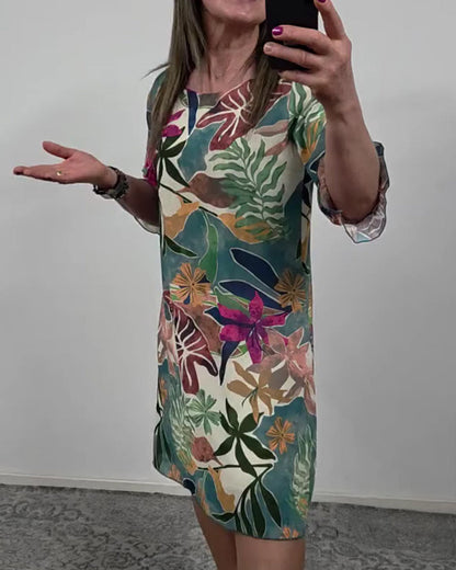 Kleid Tropisch Druck