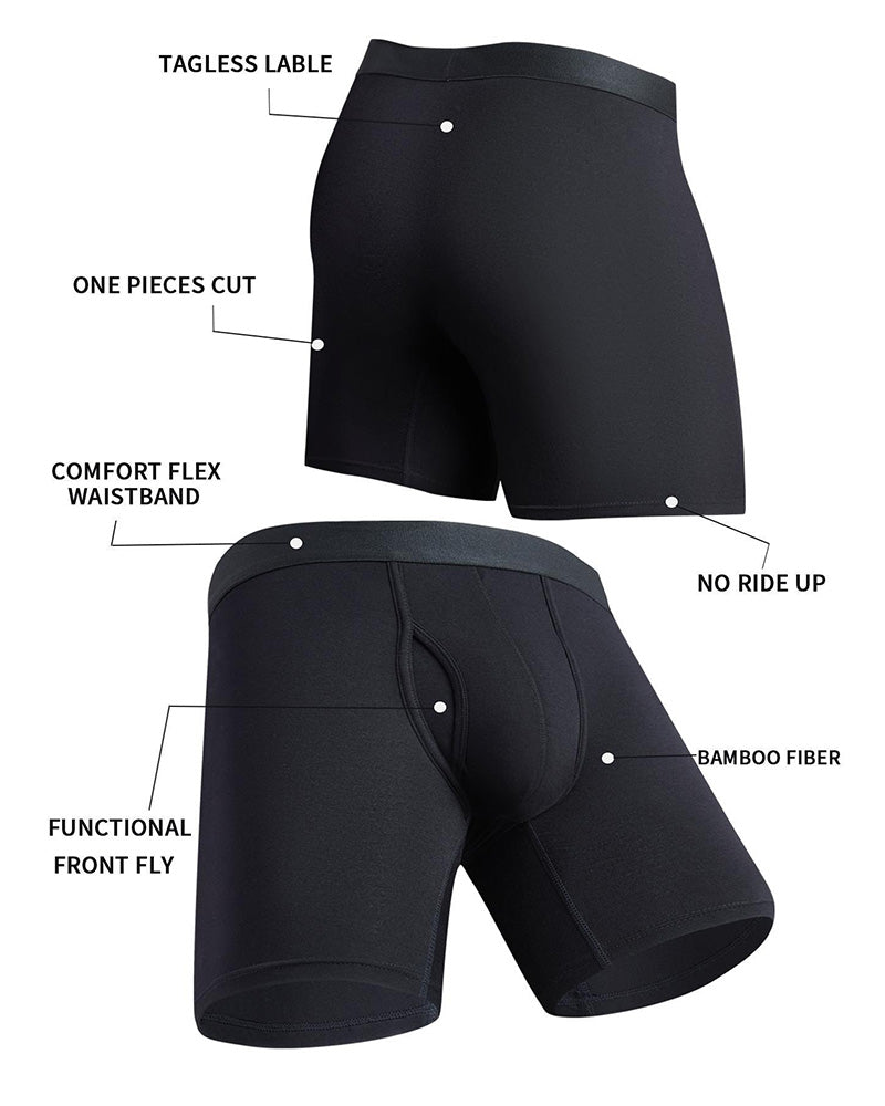 Herren Einfarbig Bambusfaser Dehnbare Boxershorts, Atmungsaktive Bequeme Unterwäsche Für Den Täglichen Gebrauch, Lässige Herren Unterwäsche Für Alle Jahreszeiten