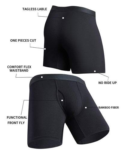 Herren Einfarbig Bambusfaser Dehnbare Boxershorts, Atmungsaktive Bequeme Unterwäsche Für Den Täglichen Gebrauch, Lässige Herren Unterwäsche Für Alle Jahreszeiten