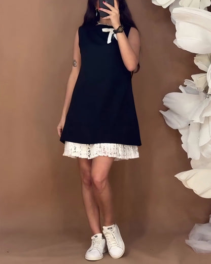 Kleid Schleifenknoten Mode ärmellos