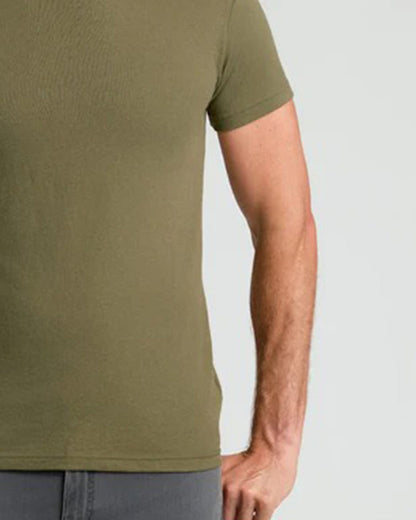 Top Herren Unifarben Kurzarm