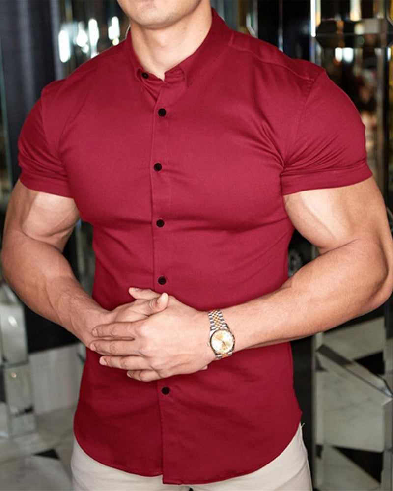 Hemd Herren Kurzarm Stretch
