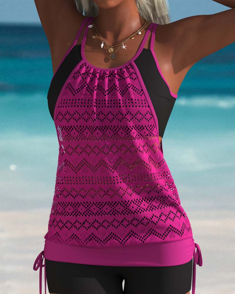 Tankini Hohl Aus Tank Top