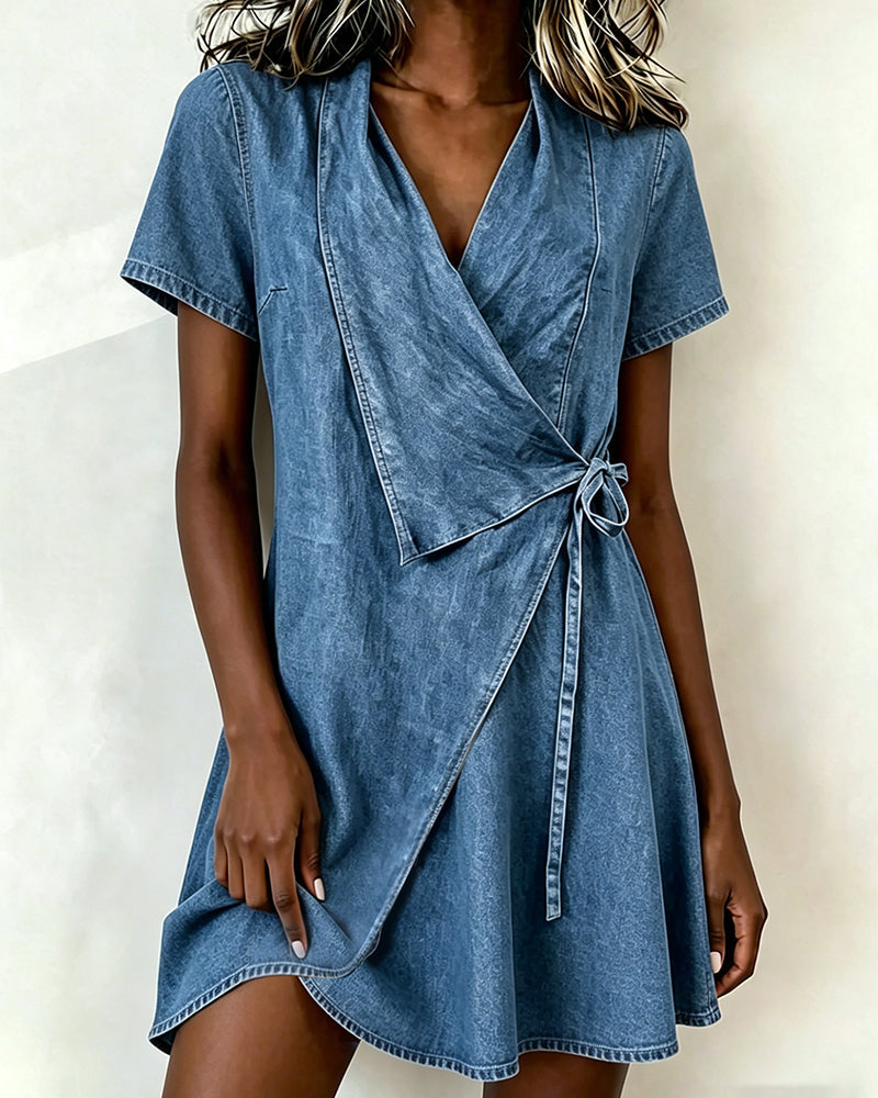 Kleid Designer Denim Kurz