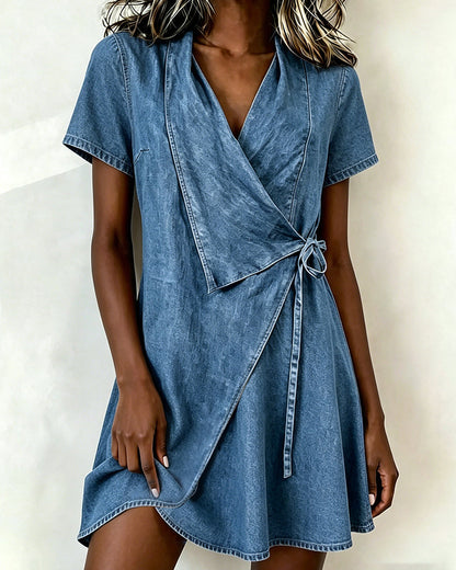 Kleid Designer Denim Kurz