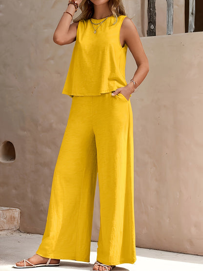 Yellow wide leg set - Anna