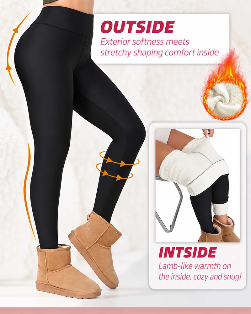 Winter Dick Hohe Taille Warme Leggings Yogahosen