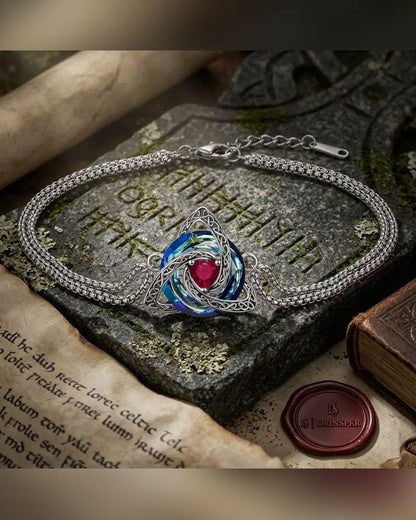 Armband Geburtsstein Dreifachknoten