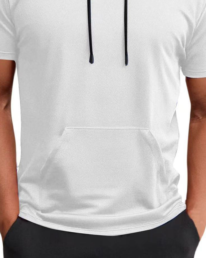 T-Shirt Kapuze Schnell Trocknen Kurzarm