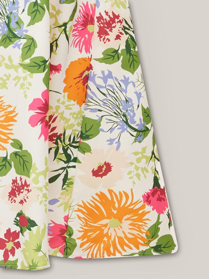 ⏰Sommer Heißer Verkauf 70% RABATT💃Geblümtes Smock-Kleid mit eckigem Ausschnitt und Taschen