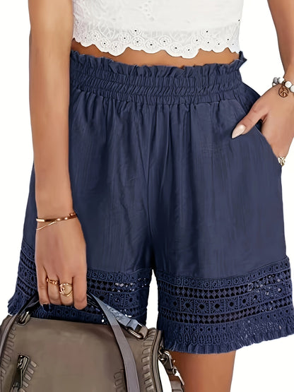 Lace Blue Shorts - Lena