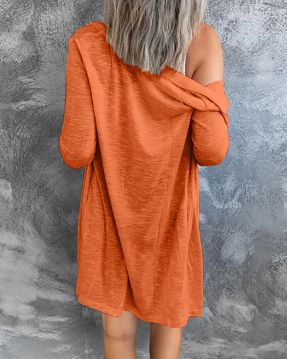 Cardigan Unifarben mittellang