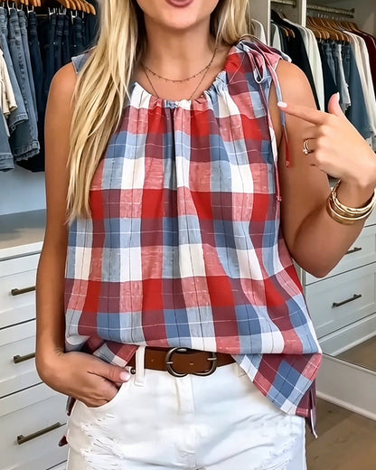 Tanktop Karo ärmellos
