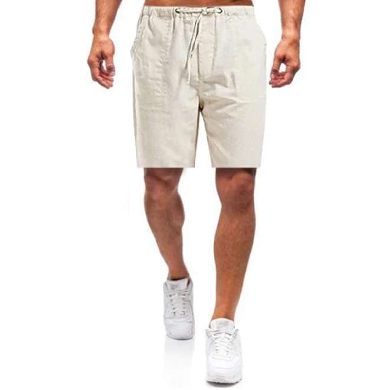 Lockere Freizeitshorts aus Leinen für Herren khaki