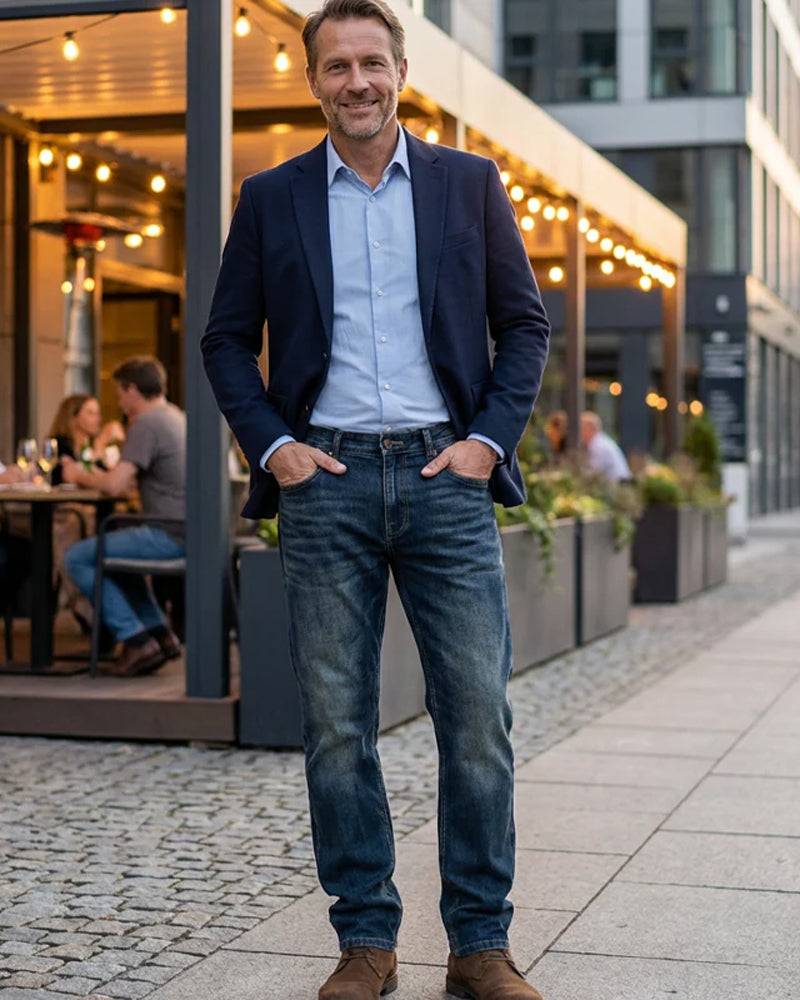 Hose Herren Mittelhoher Bund Vintage