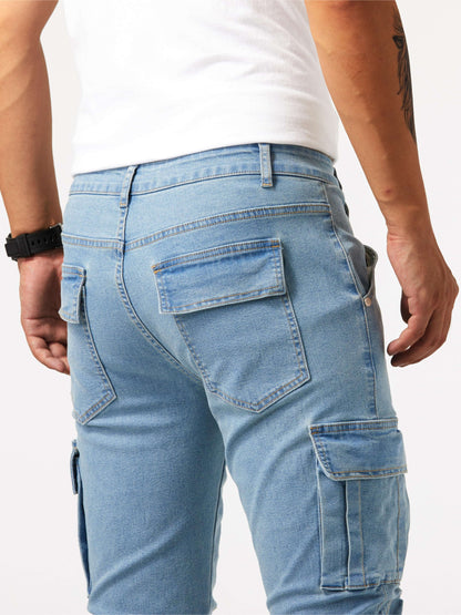 Hellblaue Cargo Jeans - Leon