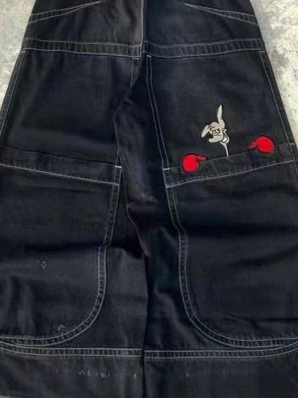 Vintage Trendy Fully Embroidered Boyfriend Jeans