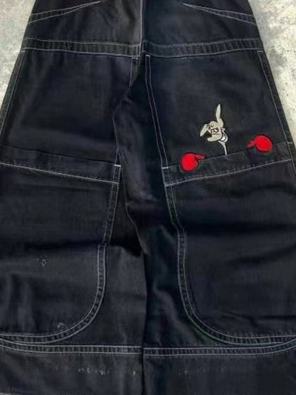 Vintage Trendy Fully Embroidered Boyfriend Jeans