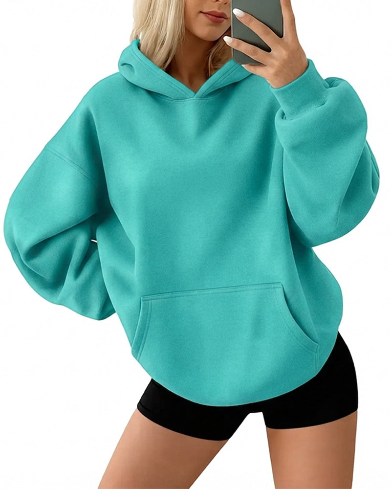 Hoodie Mit Kapuze Tasche Uni Locker