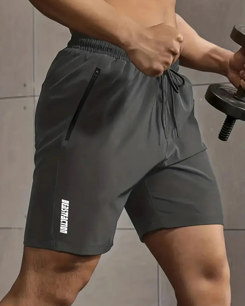 Herren Shorts Schnelltrocknend Reißverschlusstasche Sportlich