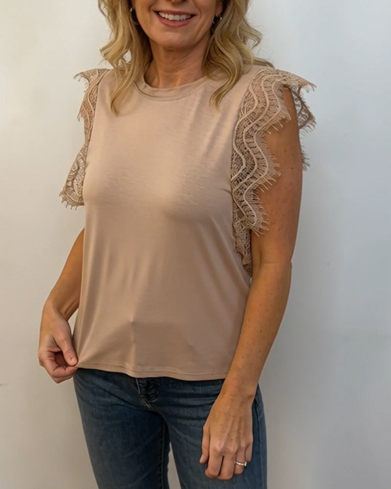 Tank Top Spitze Kante Patchwork