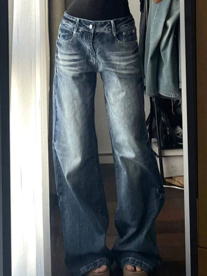 Blaue American Vintage Design Boyfriend Jeans