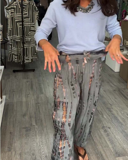 Hose Tie-Dye-Print Weites Bein Harem