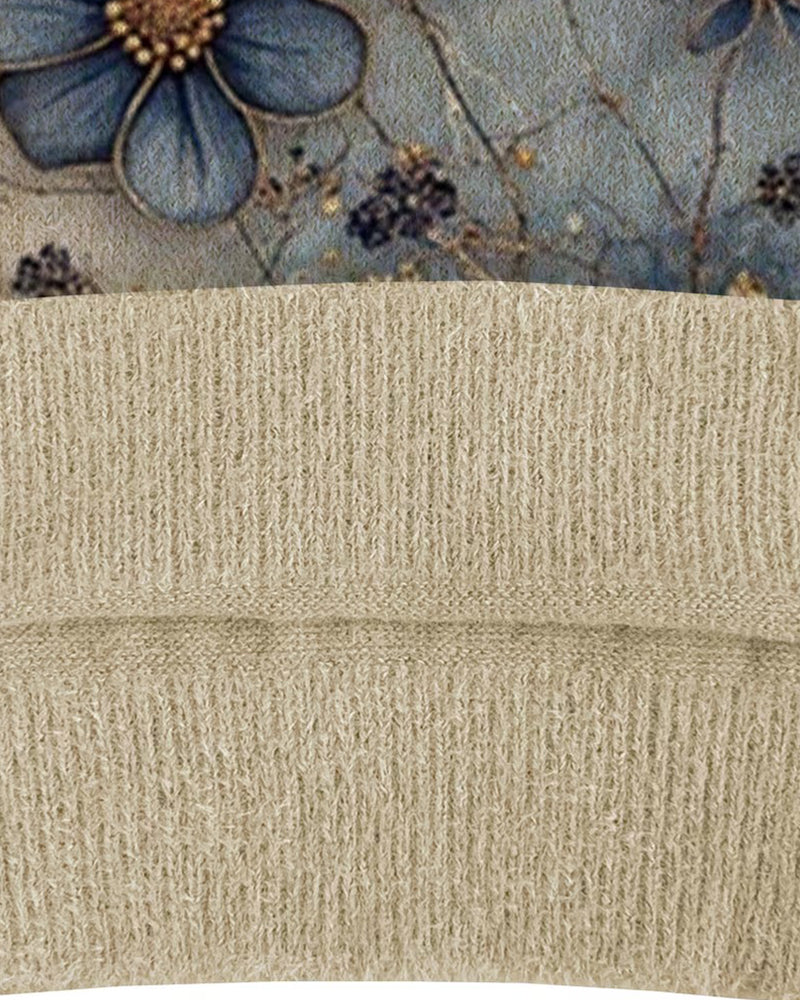 Pullover Aquarell Blumenmuster Ärmellos