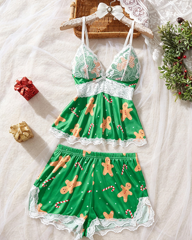 Set Spitze Patchwork Sexy Pyjamav