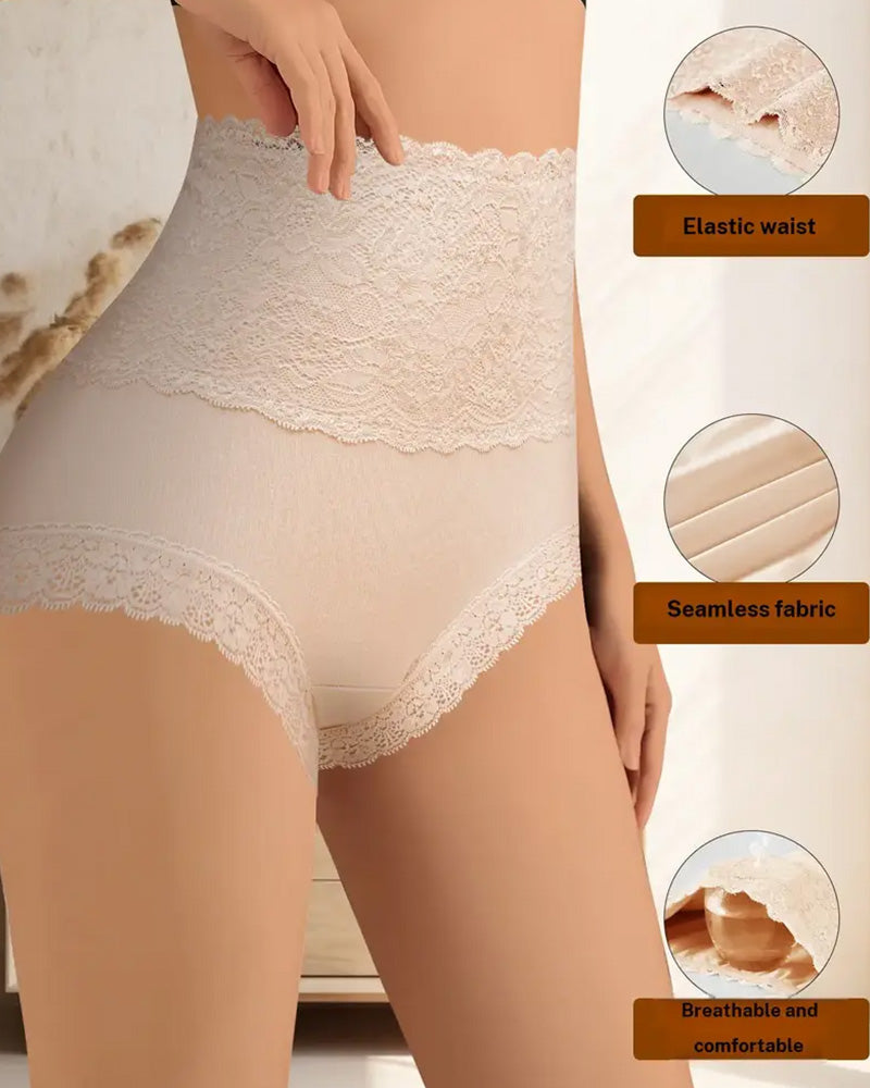 Slip Mit Spitze Und Bauchkontrolle Mit Hoher Taille