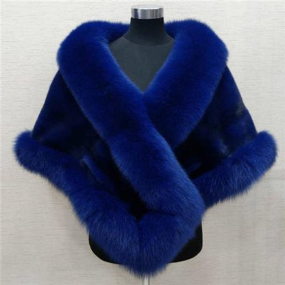 Faux Fur Winter Shawl for Women - Alina