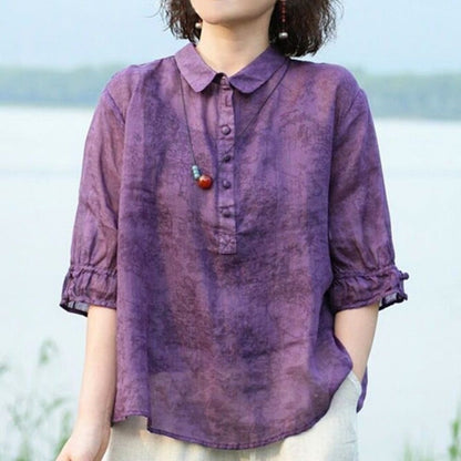 Long Sleeve Button Up Shirt for Women - Caterina