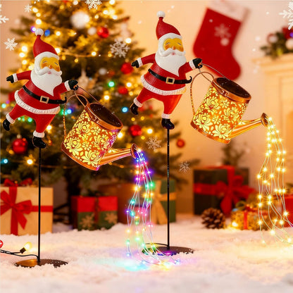 🎁🎅Weihnachts-Sonderverkauf – 50 % Rabatt💝Solare Santa-Gießkanne-Laterne🎄