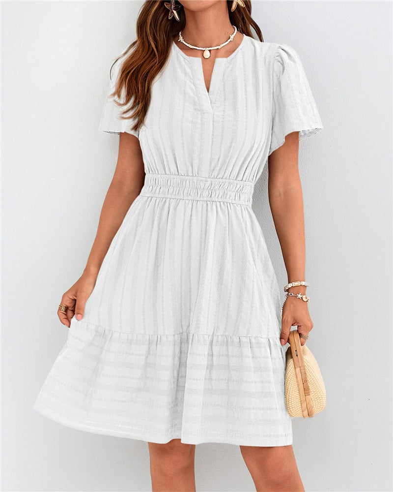 Kleid V-Ausschnitt A-Linie