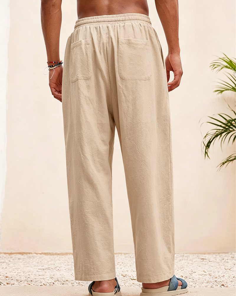 Hose Herren Lässig Gerades Bein