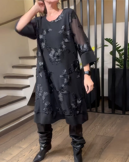 Kleid strapazierfähig bestickt lockere Passform