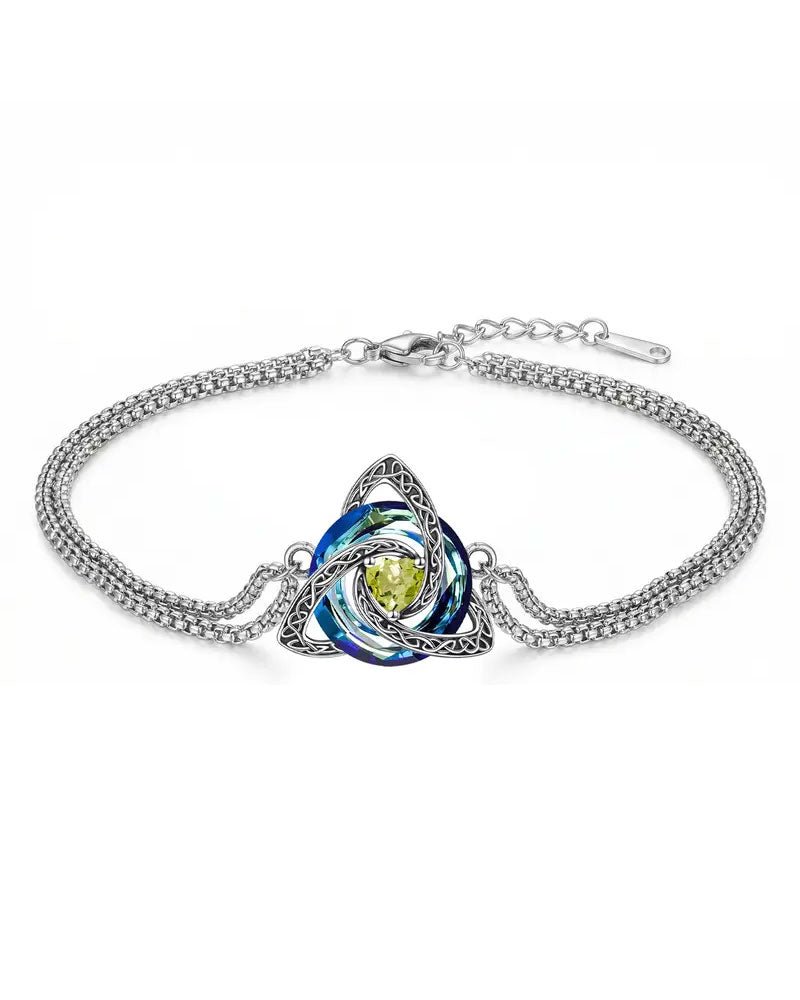 Armband Geburtsstein Dreifachknoten
