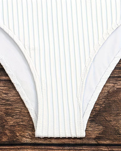 Bikini einfarbig hochtailliert gerafft