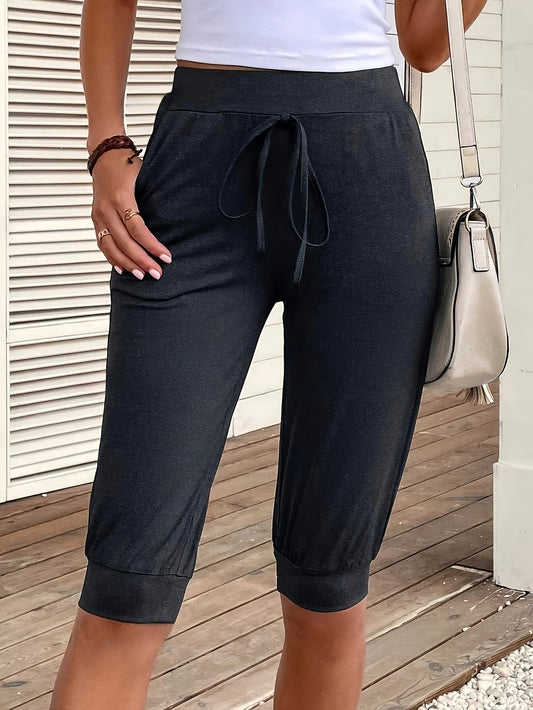 Black Capri Sweatpants - Ella