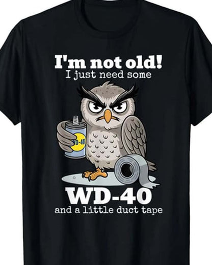 T-Shirt Eule Lustig Einfarbig Lässig