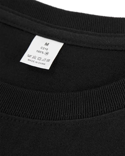T-Shirt Rundhals Vorder Und Rückseite Druck Unisex