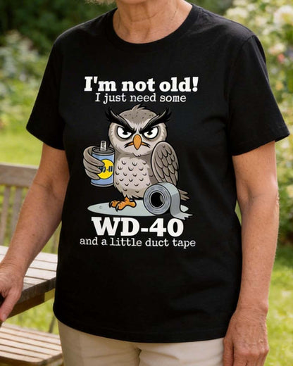 T-Shirt Eule Lustig Einfarbig Lässig