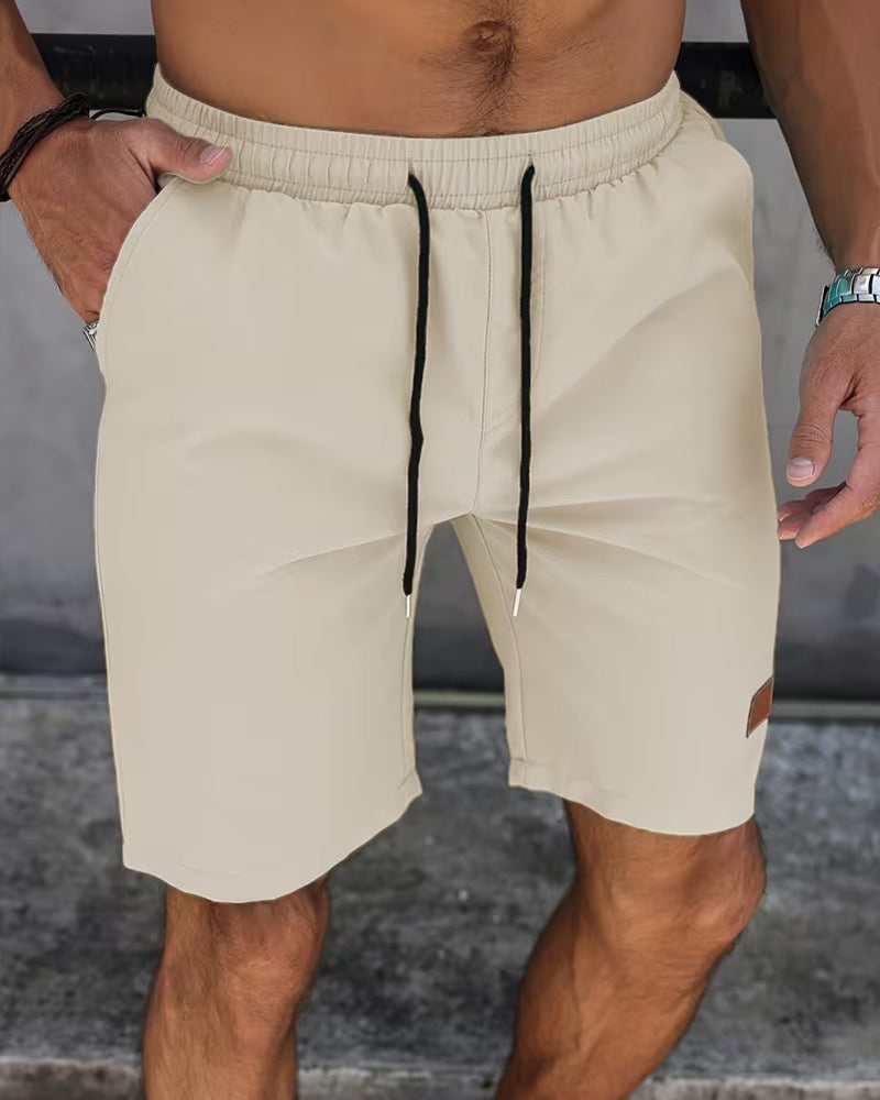 Shorts Leder Etikett Lässig
