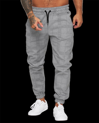 White Checked Sweatpants - Erik