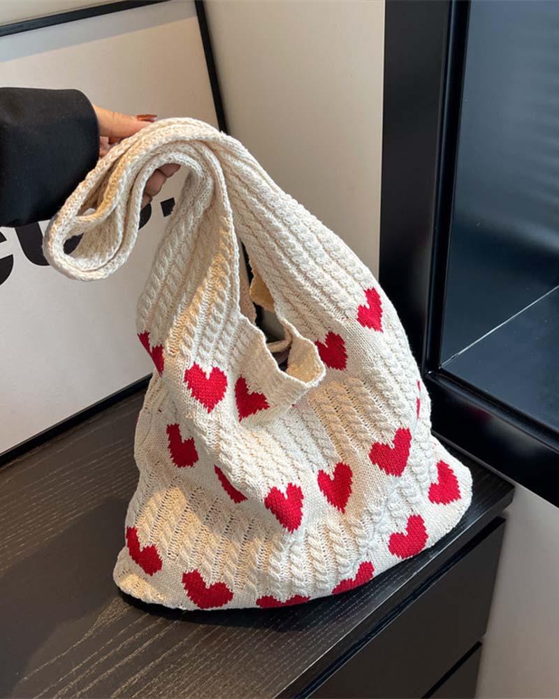 Tasche Wolle Gestrickt Achsel