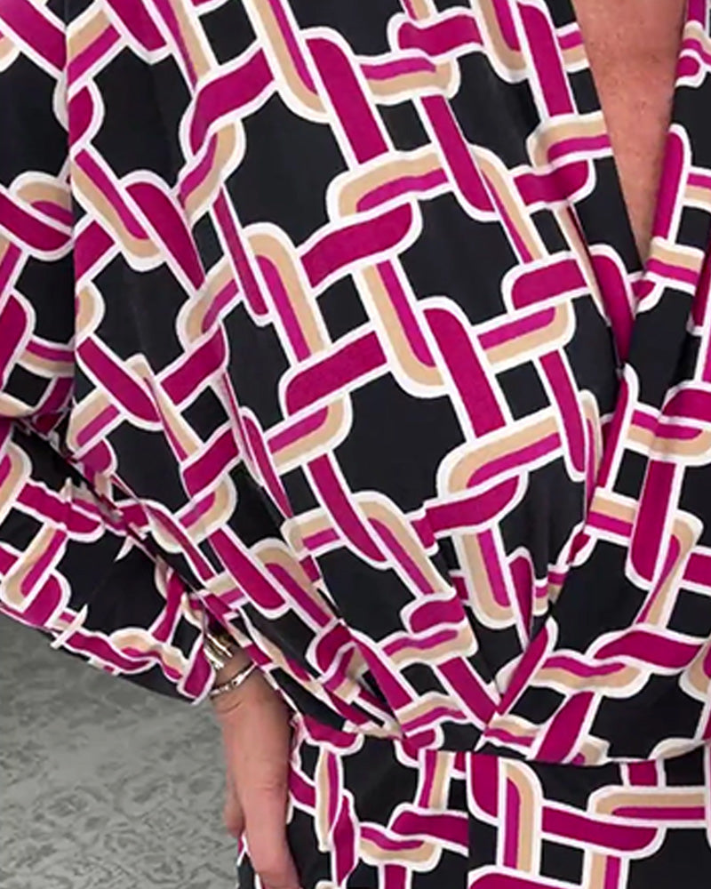 Kleid stilvolles Hahnentritt elegant