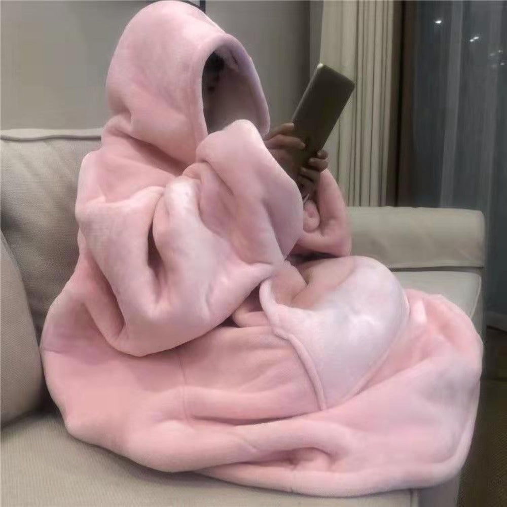 Hooded Fleece Blanket for Women - Laura