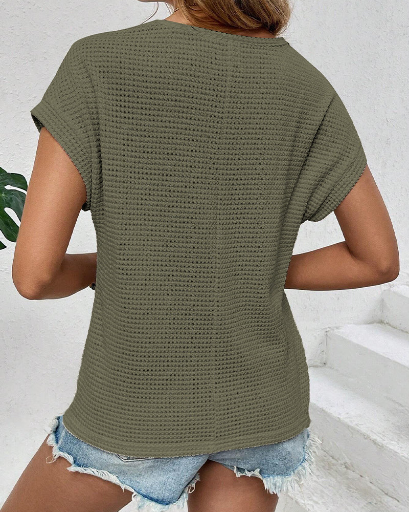 T-Shirt Raglan Netz Hohl Aus Atmungsaktiv