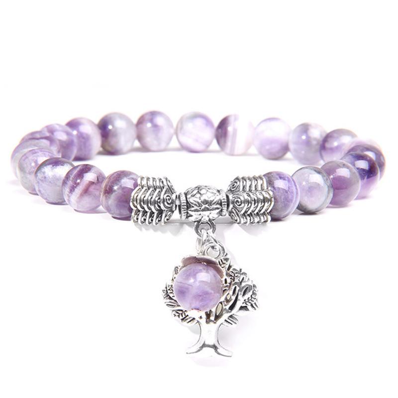 Das Baum des Lebens Ruhe Armband Dogtooth Amethyst