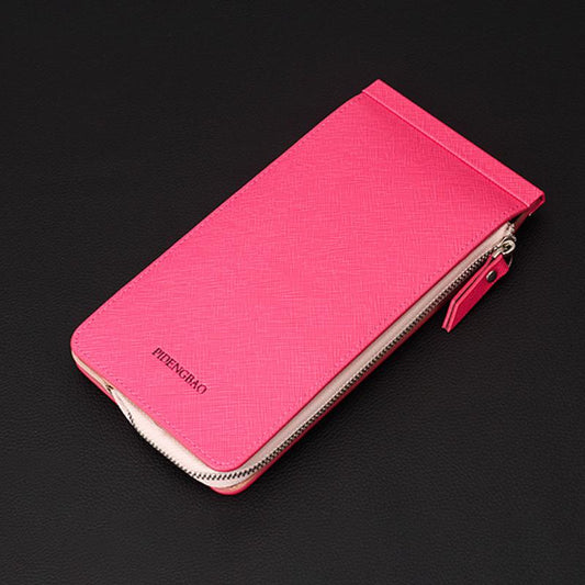 Multifunktionale lange Geldbörse Rosarot